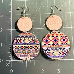 Faux leather earrings